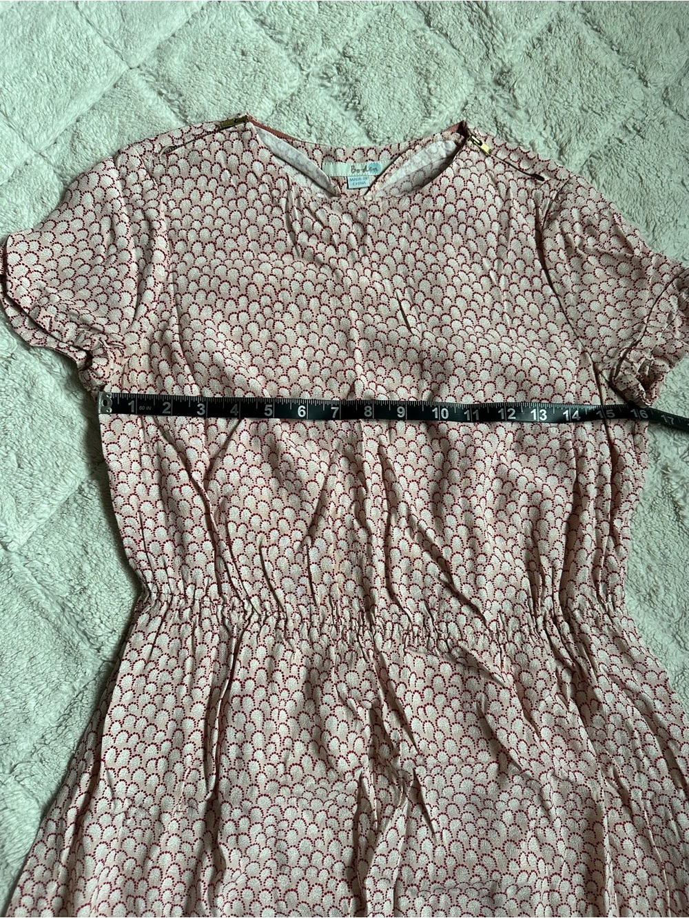 Boden | Pink and White Alisa Dress | Size 6 - Picture 8 of 10